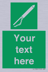 Custom sign safe condition Line throwing appliance